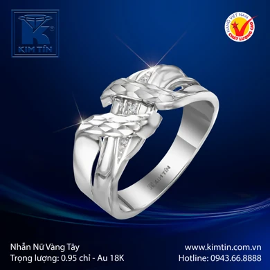 Nhẫn nữ Vàng trắng 18K 