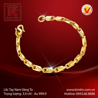 Lắc tay nam Vàng 24K 