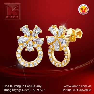 Hoa tai Vàng 24K 