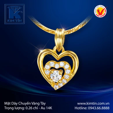 Mặt dây chuyền Vàng tây 14K 