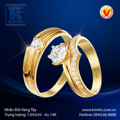 Nhẫn cưới Vàng tây 14K