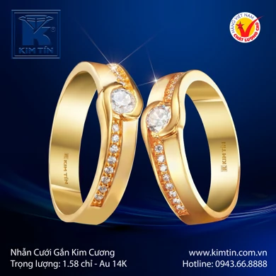 Nhẫn cưới Vàng tây 14K