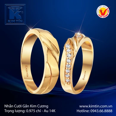 Nhẫn cưới Vàng tây 14K