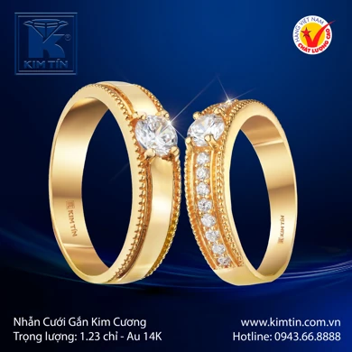 Nhẫn cưới Vàng tây 14K 