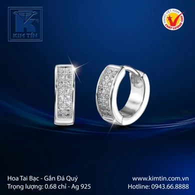 Hoa tai bạc 925