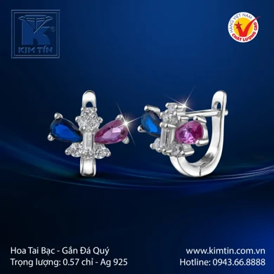 Hoa tai bạc 925