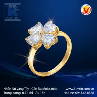 Nhẫn nữ vàng màu 18K