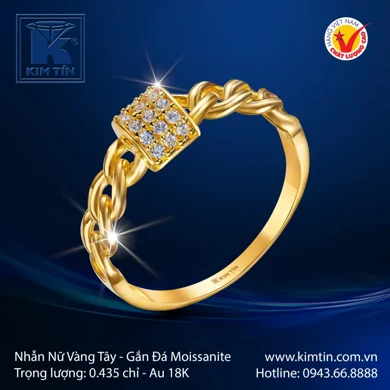Nhẫn nữ vàng màu 18K 