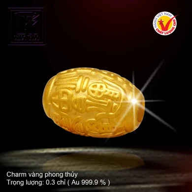 Charm vàng phong thủy 