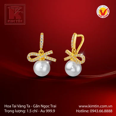 Hoa tai vàng 24K