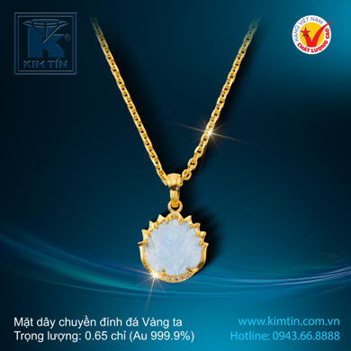 Mặt dây chuyền đính đá - Vàng 24k 