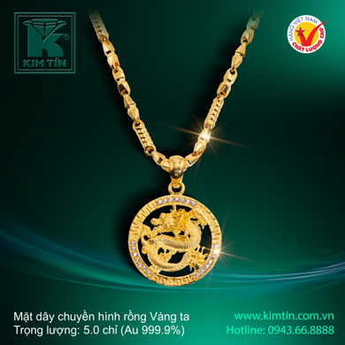 Mặt dây chuyền hình rồng - Vàng 24k