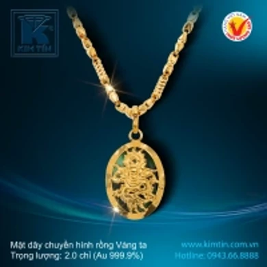 Mặt dây chuyền hình rồng - Vàng 24k 