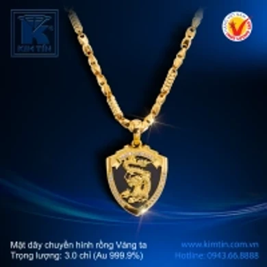 Mặt dây chuyền hình rồng - Vàng 24k
