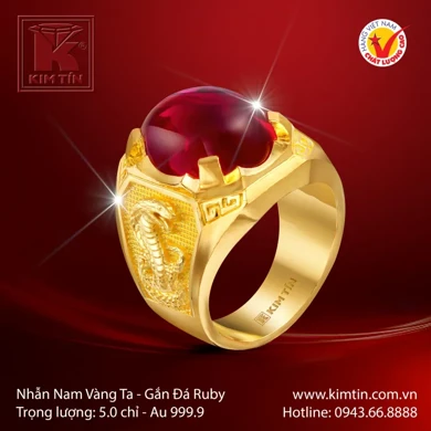 Nhẫn rắng vàng 24k