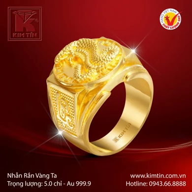 Nhẫn rắn vàng 24k