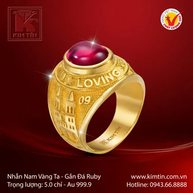 Nhẫn nam vàng 24k
