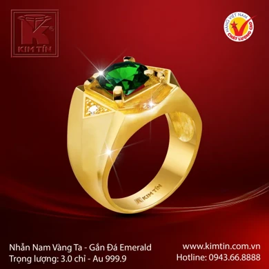 Nhẫn nam vàng 24k