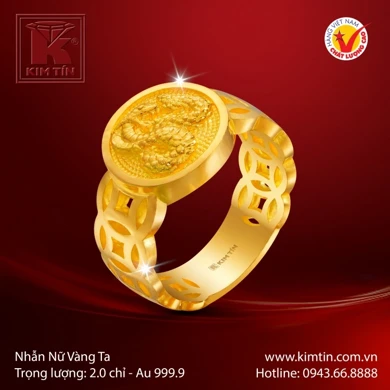 Nhẫn nữ vàng 24K