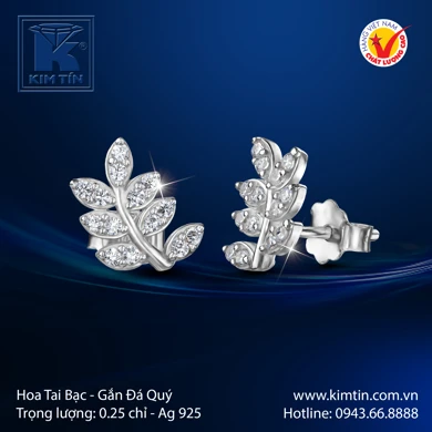 Hoa Tai Bạc 925