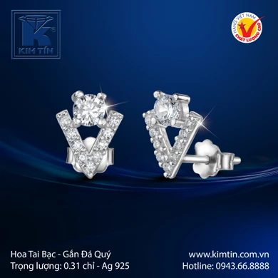 Hoa Tai Bạc 925