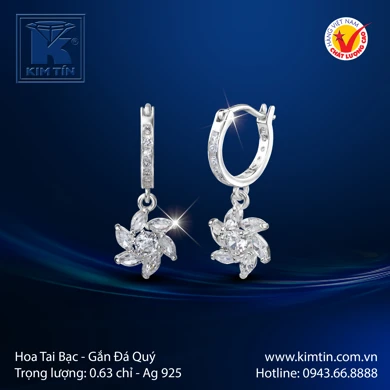 Hoa Tai Bạc 925
