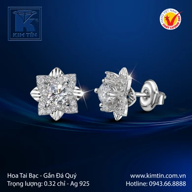 Hoa Tai Bạc 925